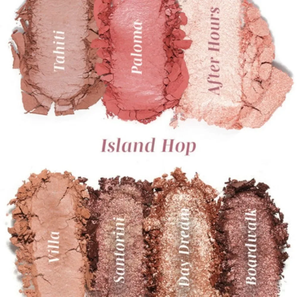 Wander Beauty Island Hop Eye & Face Palette (Golden Brown Shimmer, Bronzer, Blus